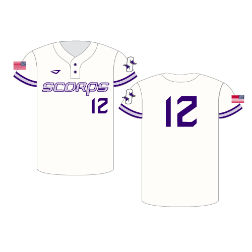 Scorpions Sublimated 2 Button Jersey - Cream