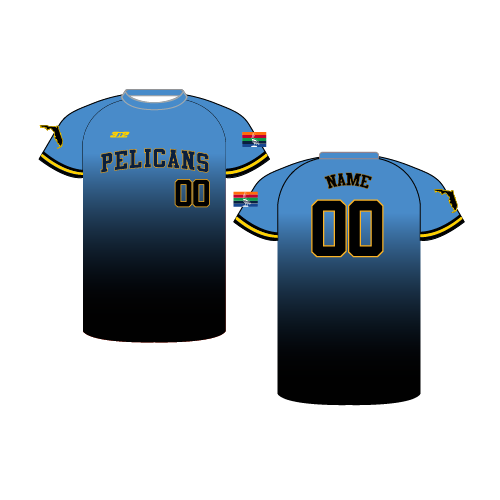 St Pete Pelicans Mens Crew Neck Jersey - Blue Fade
